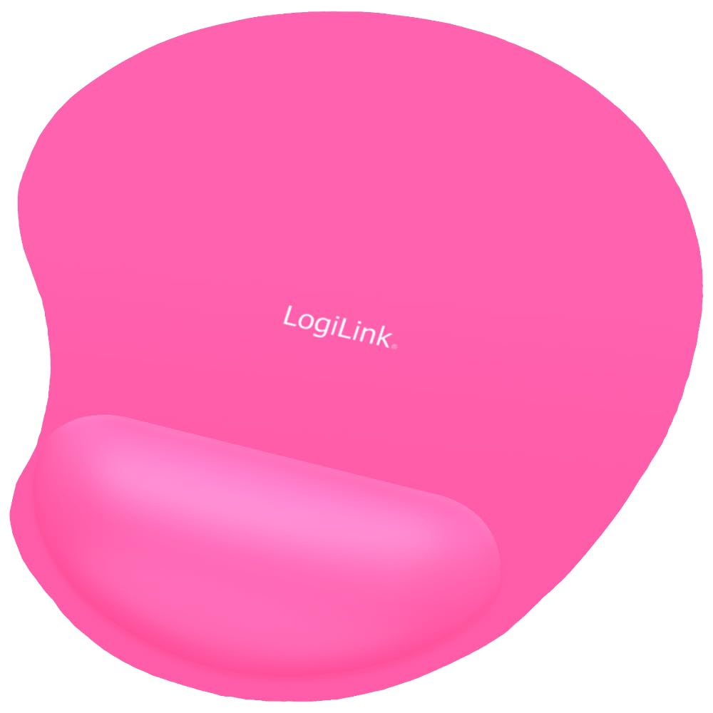 Logilink Mauspad mit Silikon - Handauflage -Pink