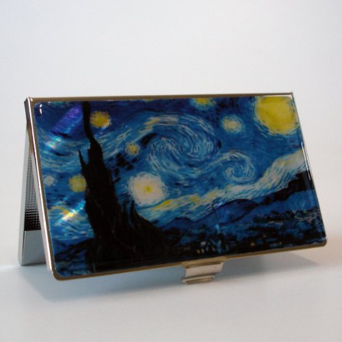 Antique Alive Mother of Pearl Design RFID Blocking Protection Business Card Case, Credit Card