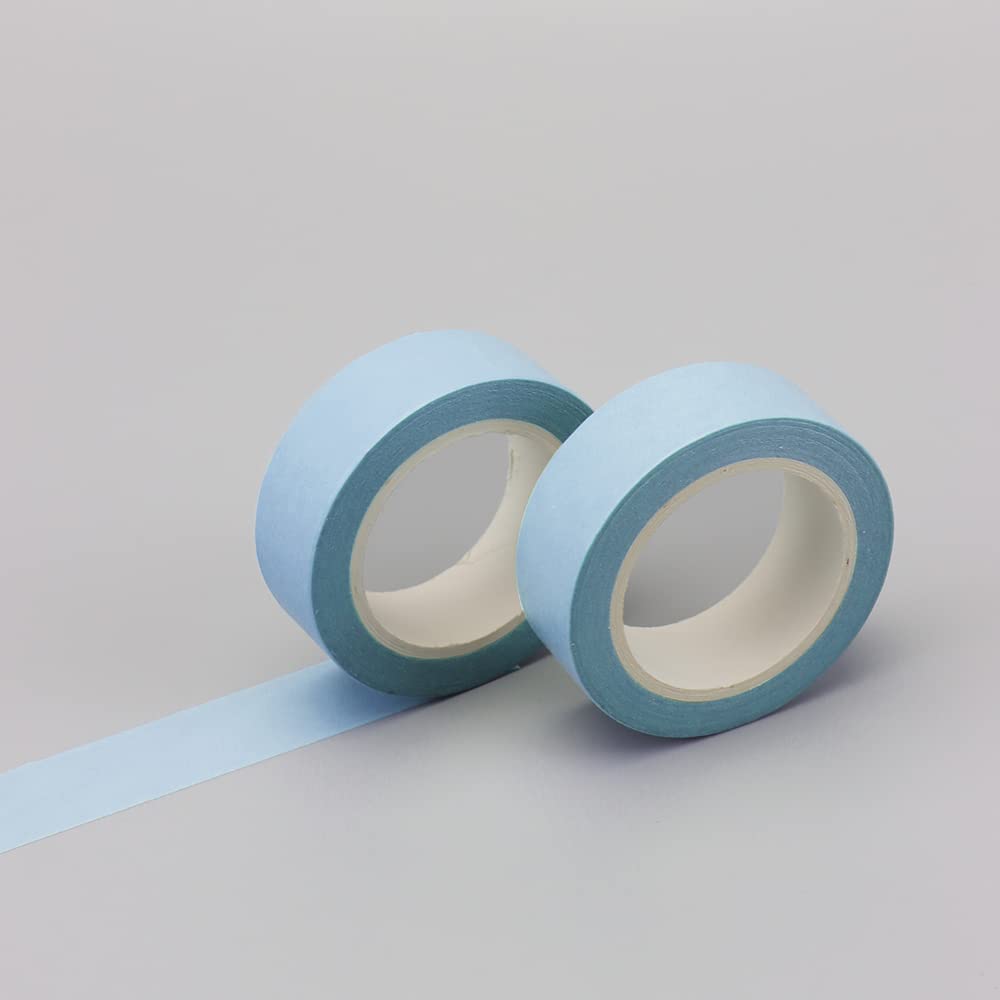 NatSumeBasics 2 Pastel Blue Washi Tapes Solid Powder Blue Masking Tape