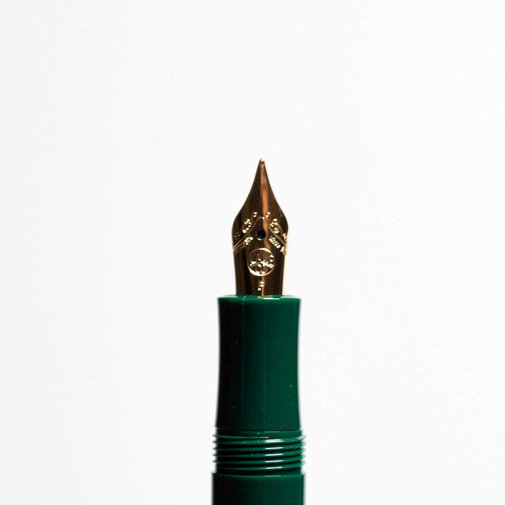 Kaweco Sport Classic Fountain Pen Green, Fine Nib Sport Octagonal Clip Gold