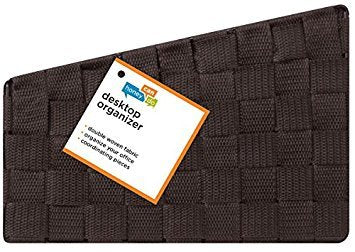 Honey-Can-Do OFC-03611 Woven Mail and File Desk Organizer, 12 x 10.25 x 7", Espresso Brown