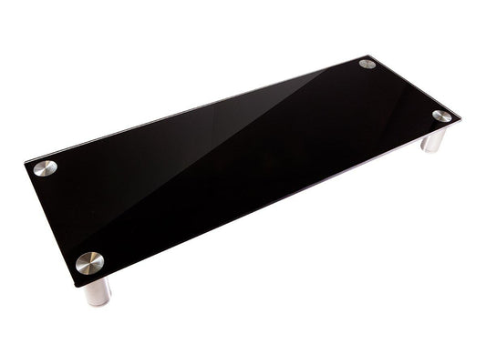 Monoprice Large Multimedia Desktop Stand - Black Glass (30.8 x 11in) Stand & Riser, Laptop Stand