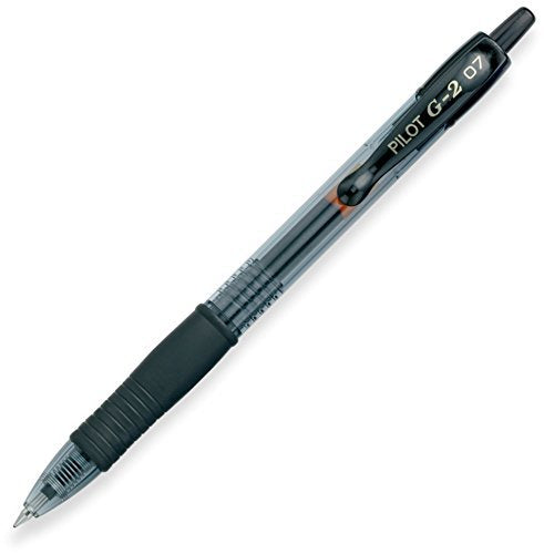 PILOT G2 Retractable Gel Rollerball Pens Fine Tip Black Blue Red Pack of 6