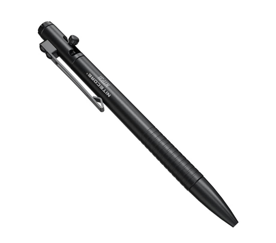 Nitecore NTP31 Bolt Action Tactical Pen, Black, 6952506494149 PEN-NITE-NTP31
