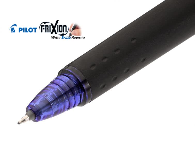 Pilot FriXion Point Clicker 0.5mm, Erasable Gel Needle tip Pens, Extra Fine Point, 6 pack (Black)