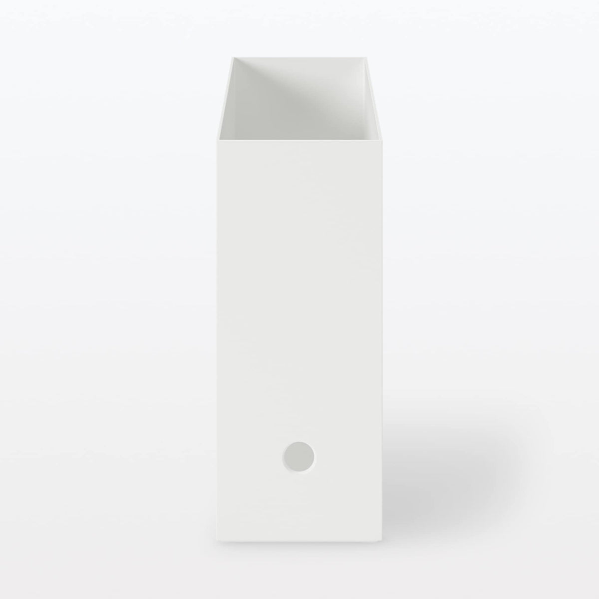 MUJI 83904364 Recycled Polypropylene File Box, Standard Type, White Gray, Approx. Width 3.9 x Depth