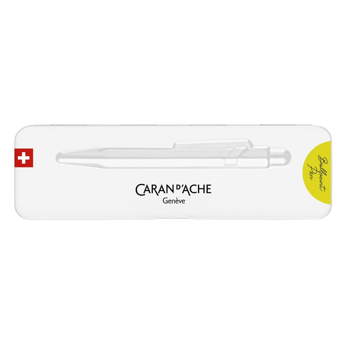Caran D'ache 849 Pop Line Fluo Yellow Ballpoint with Metal Box (849.970)