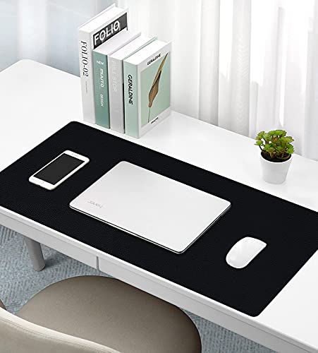 KINGFOM Desk Pad Office Desktop Protecter, PU Leather Desk Mat Blotters Organizer with Comfortable