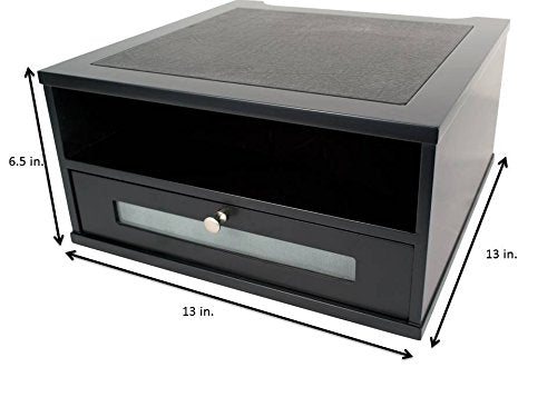 Victor Monitor Riser with Drawer and Storage Shelf - Wood Monitor Stand for Desk, Desk Organizer