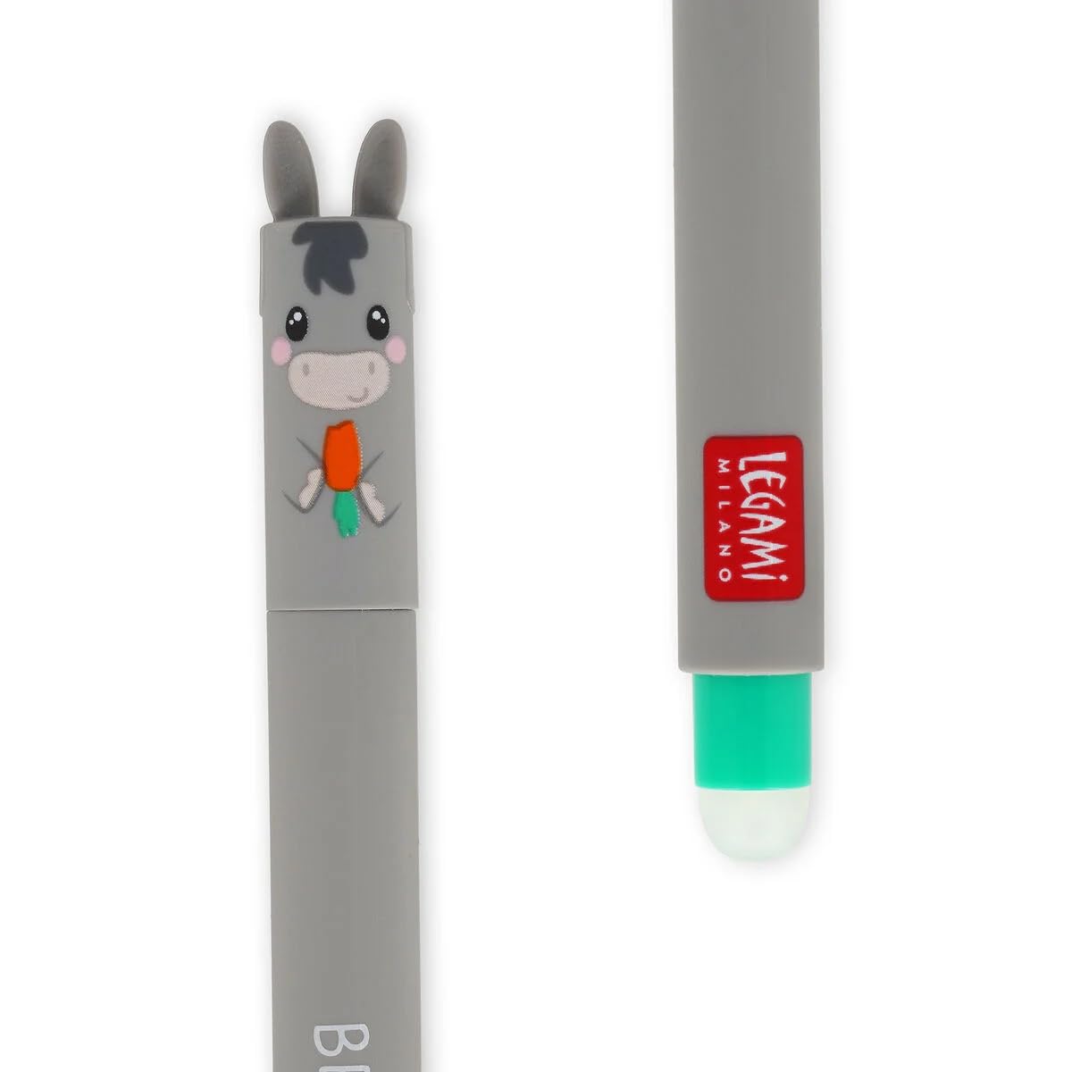 Legami Set of 7 Farmyard and Nutcracker Gel Pens, Pens with Erasable Thermosensitive Ink, Range of
