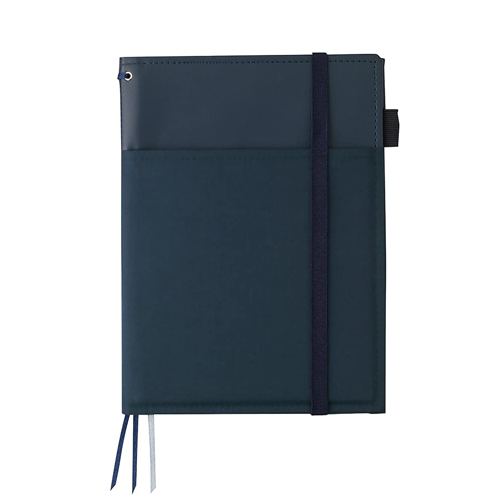 KOKUYO Systemic Synthetic Leather Cover Notebook, with One A5, B 6mm Ruled, 28 Lines, 50 Sheets