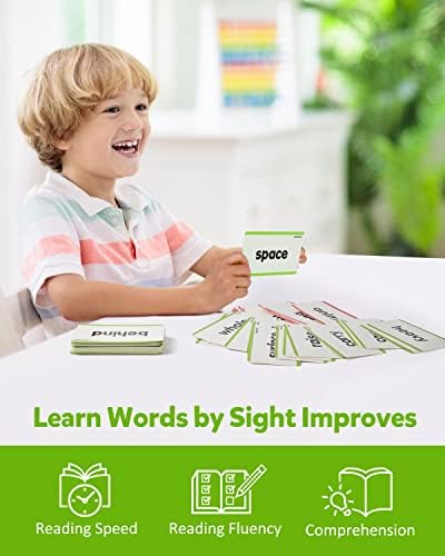 Coogam 520 Sight Words Learning Vocabulary Flash Cards, Dolch Fry High Frequency Sight Word