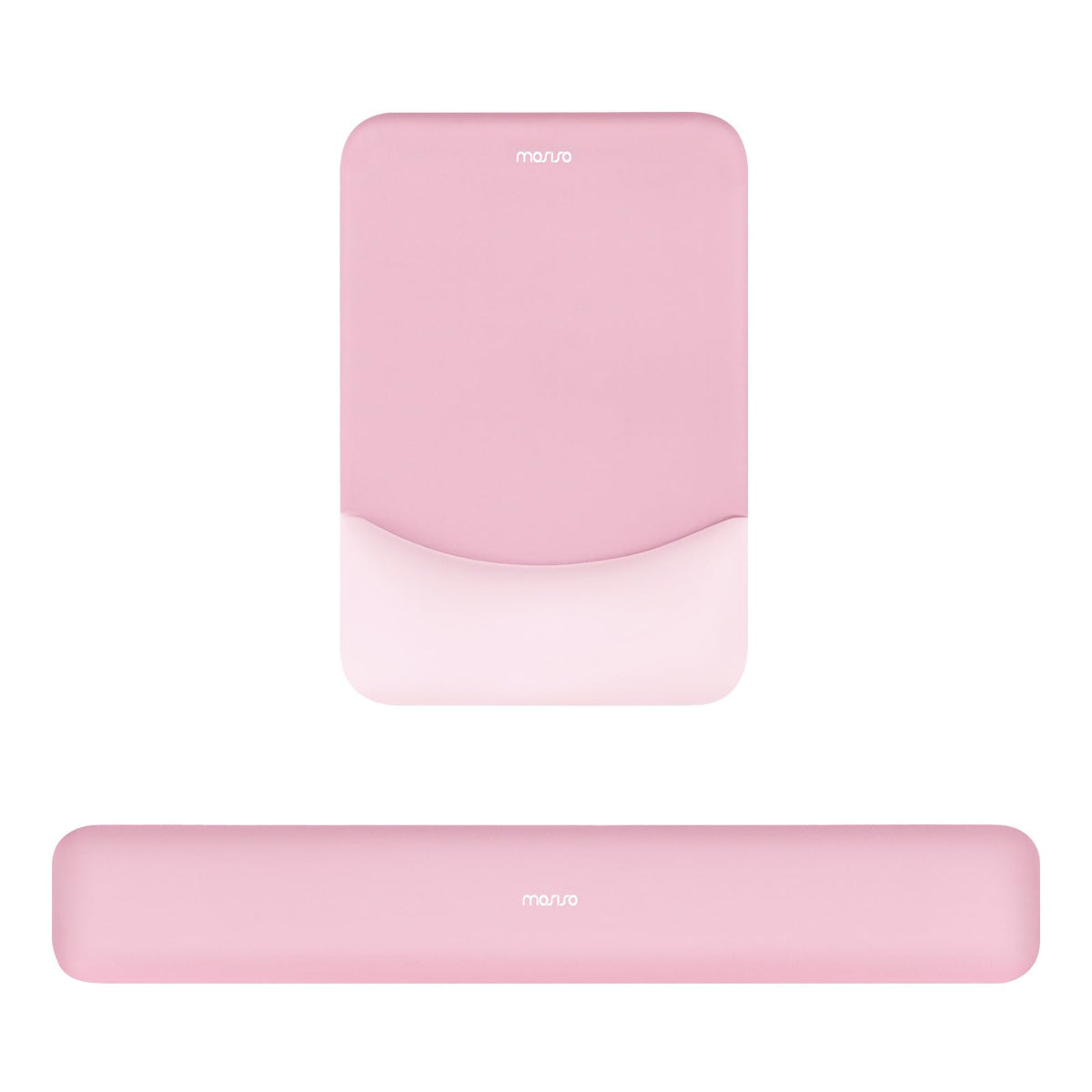 MOSISO Wrist Rest Support Mouse Pad & Keyboard Set, Pink
