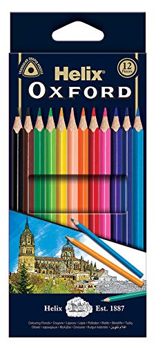 Helix OXFORD 7" COLOURING PENCILS (PACK OF 12)