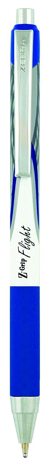 Zebra Pen Z-Grip Flight Ballpoint Pen, Bold Point 1.2mm, 6 Black & 6 Blue Ink Pens, Pack of 12