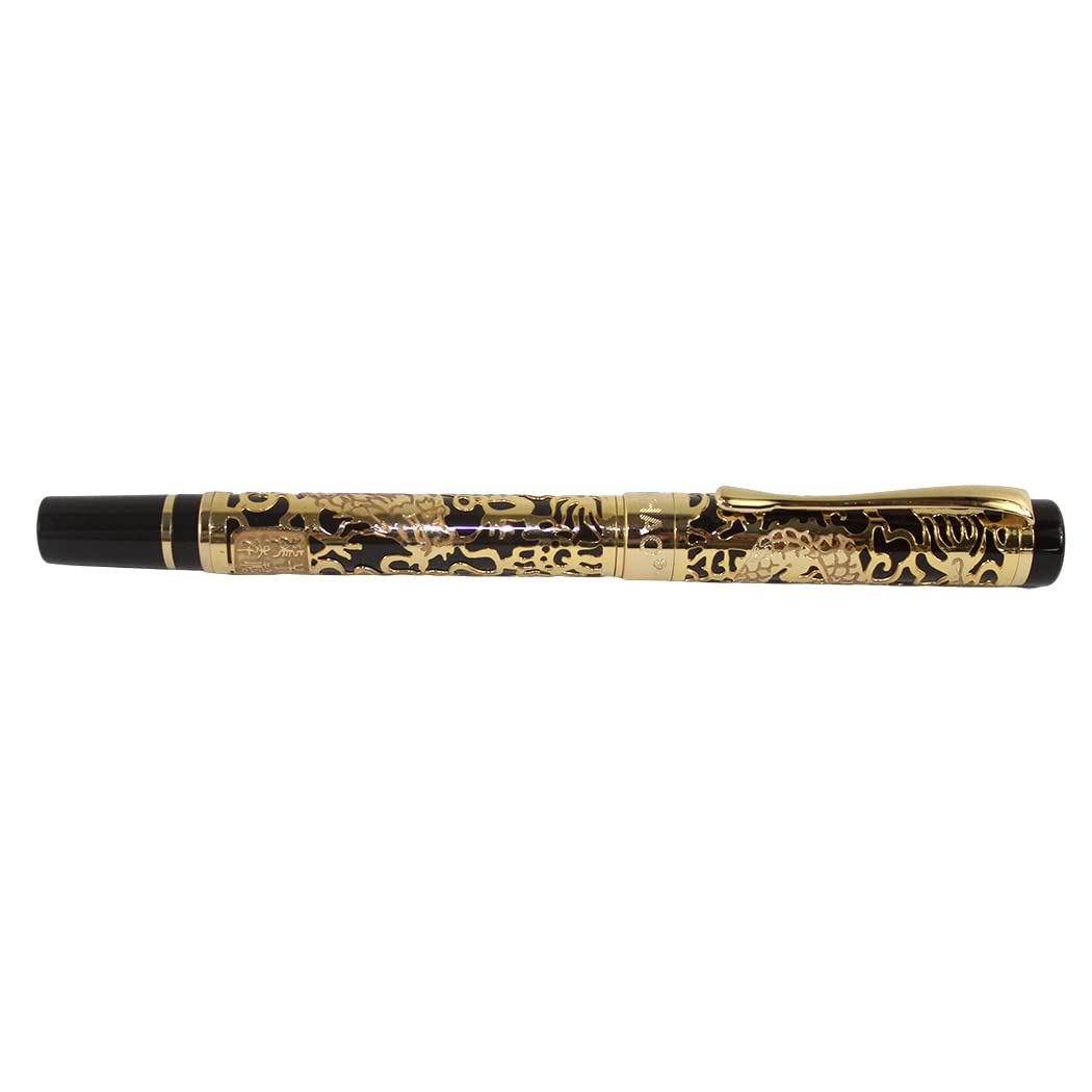 zoohot Jinhao Fountain PEN 5000 Chinese Dragon Golden with Black