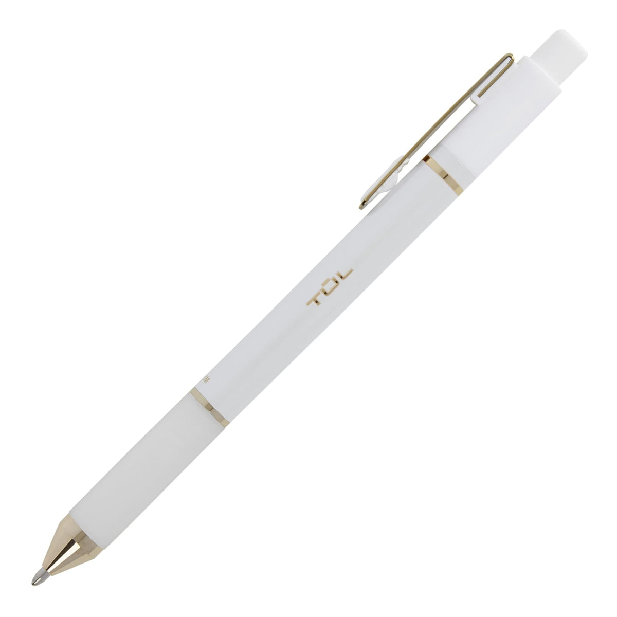 TUL® GL Series Retractable Gel Pens, Medium Point, 0.7 mm, Pearl White Barrel, Blue Ink, Pack Of 12