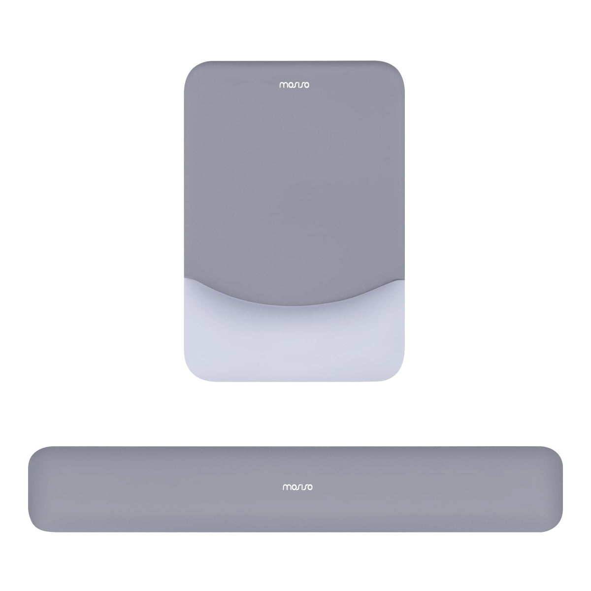 MOSISO Wrist Rest Support Mouse Pad & Keyboard Set, Gray