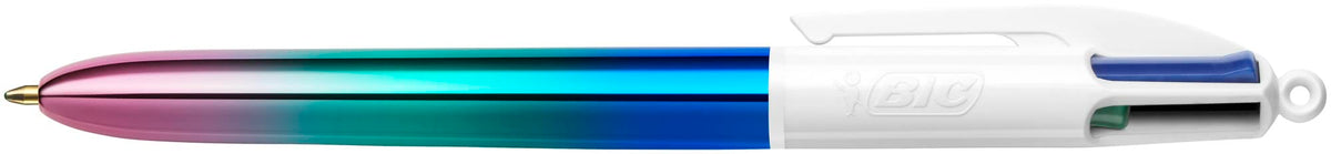Bic 4 Colours Gradient Pens, Multi Coloured Pens All In One, Retractable Pens, Medium 1.0mm, Green