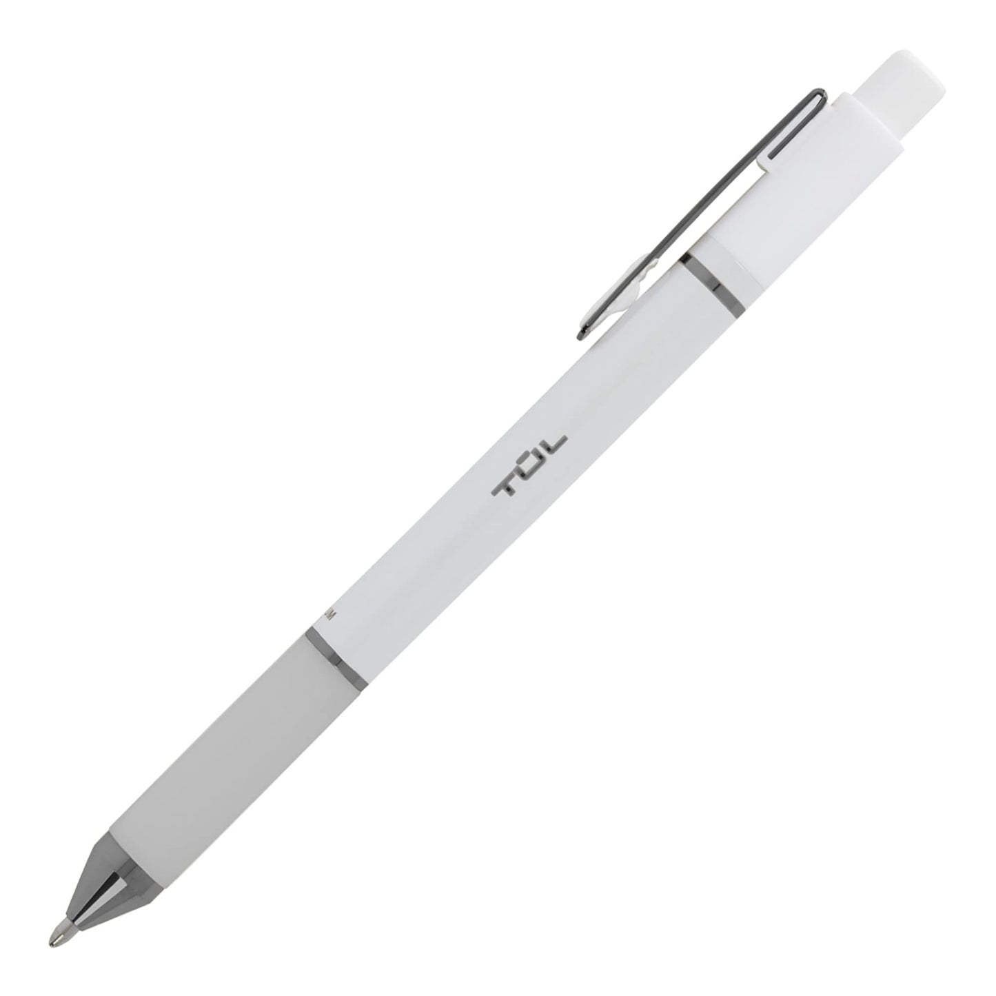 TUL® GL Series Retractable Gel Pens, Medium Point, 0.7 mm, Pearl White Barrel, Blue Ink, Pack Of 12