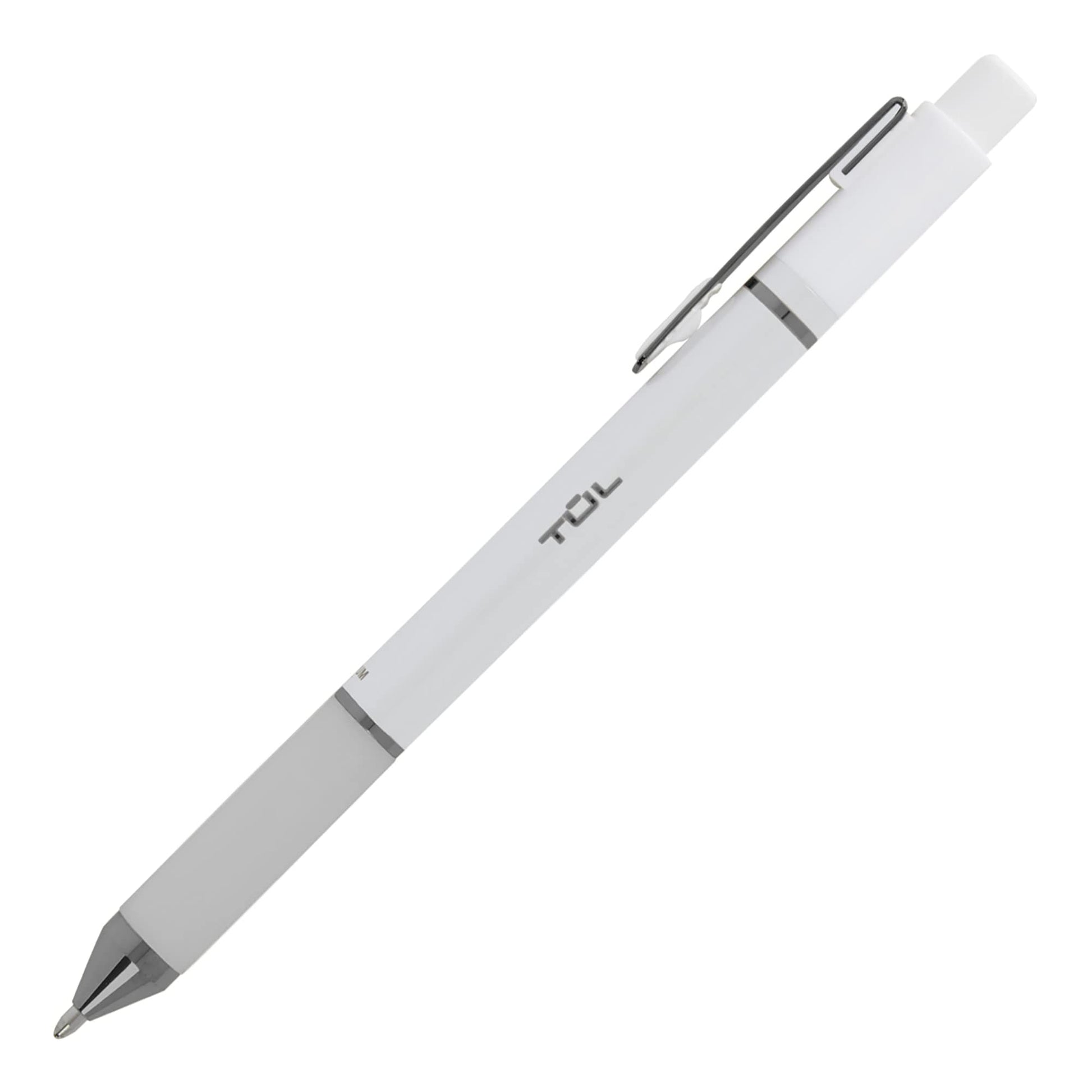 TUL® BP Series Retractable Ballpoint Pens, Medium Point, 1.0 mm, Pearl White Barrel, Black Ink