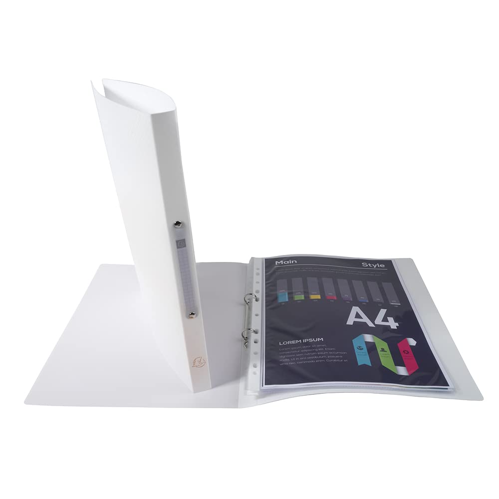 Exacompta - ref. 54178E - 1 Flexible Binder with OPAK Label - 2 Round Rings, Diameter 15 mm - Spine