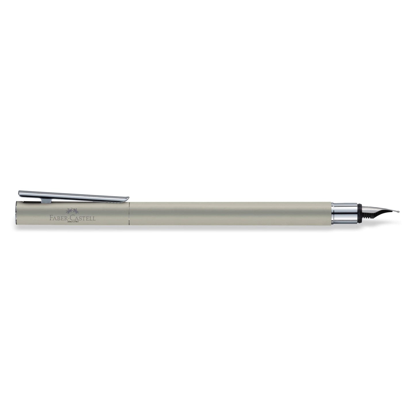 Faber-Castell NEO Slim Fountain Pen, Matte Stainless Steel - Extra Fine