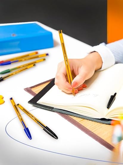 BIC Cristal Original, Ballpoint Pens, Every-Day Biro Pens with Fine Point (0.8 mm), Ideal for