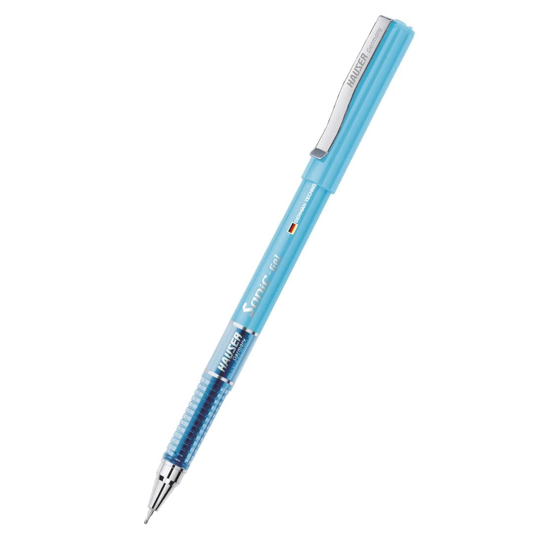 Hauser Sonic 0.55mm Gel Pen Box Pack | Attractive Foiled Body | Stylish Metal Clip | Refillable &
