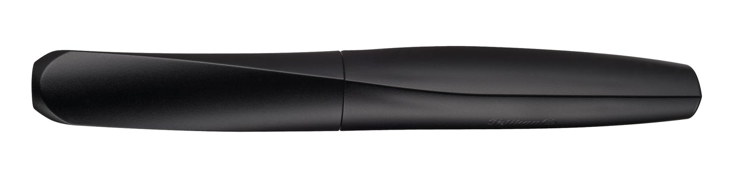 Pelikan Twist Fountain Pen with 1 Ink Cartridge, Medium Nib, Black, Boxed (946806)