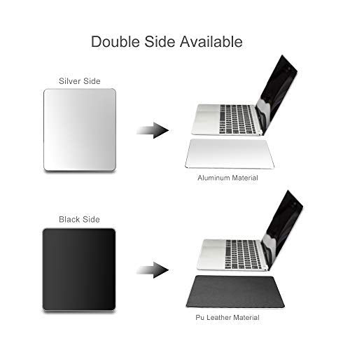 Hard Metal Silver Aluminum Mouse Pad Mat Ultra Thin Big XL Double Side Design Mouse Mat Waterproof