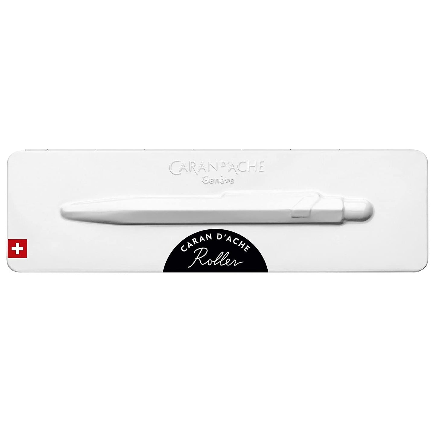 Caran d'Ache Retractable and Capless Rollerball Pen, Matte Black, Slim Pack