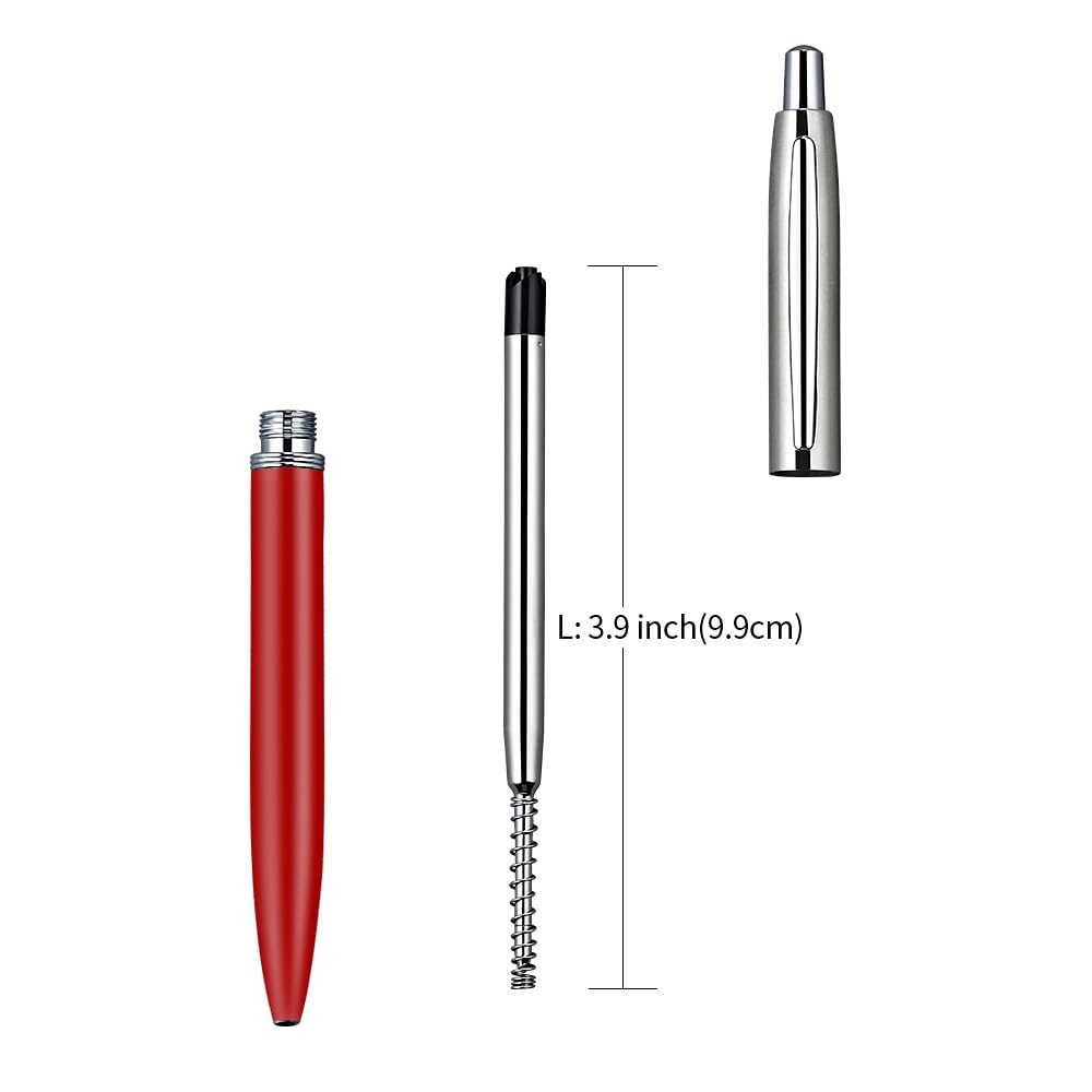 ChaoQ 6 Pcs Retractable Metal Ballpoint Pens, for Gift, Business, Office