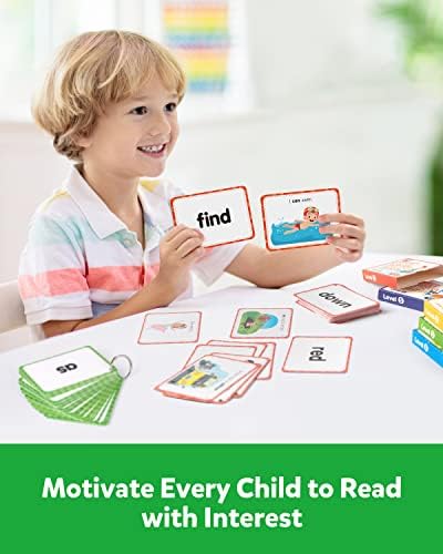 Coogam Sight Words Educational Flashcards - 220 Dolch Sightwords Game with Pictures &
