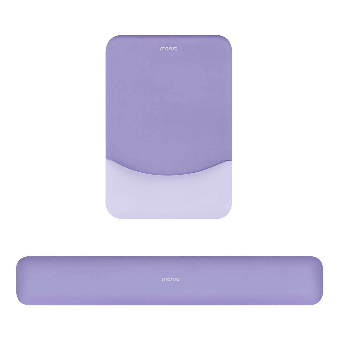 MOSISO Wrist Rest Support Mouse Pad & Keyboard Set, Purple