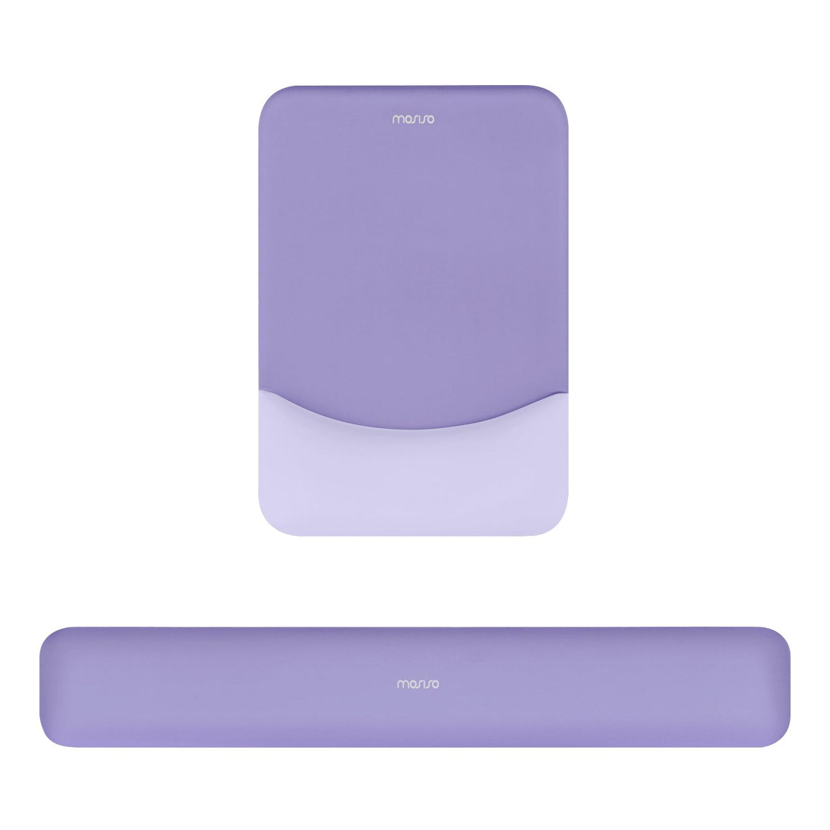 MOSISO Wrist Rest Support Mouse Pad & Keyboard Set, Purple