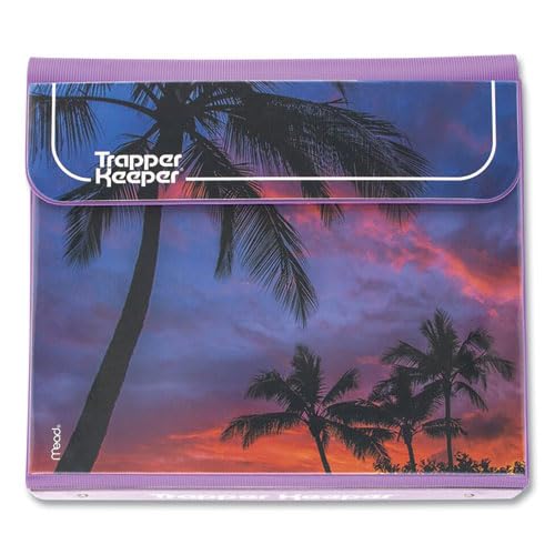 Mead Trapper Keeper Binder, Retro Design, 1 Inch Binder with Folders and Pockets, Holds 8-1/2" x