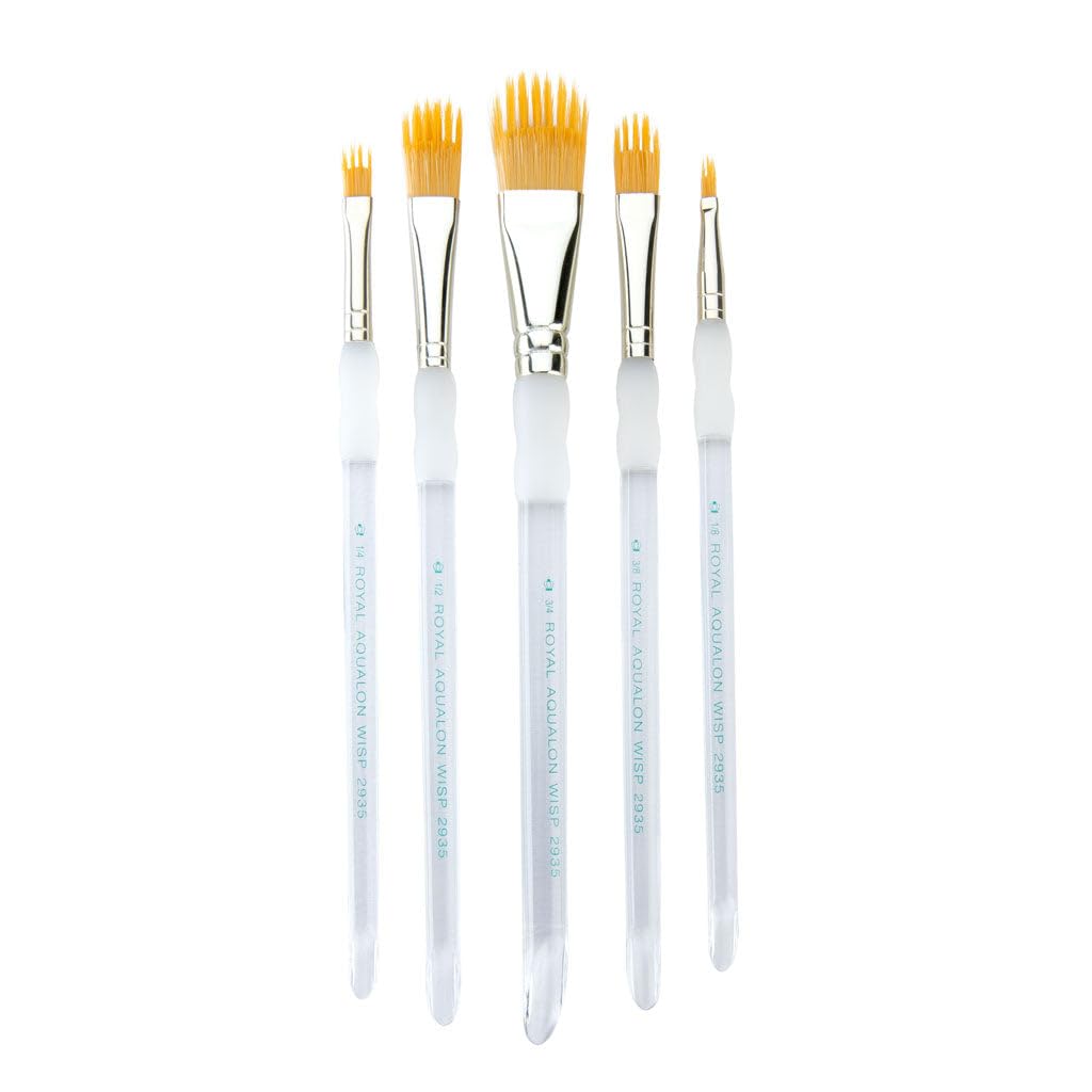 Royal & Langnickel Aqualon Wisp Filbert Artist Brush Set, 5-Piece