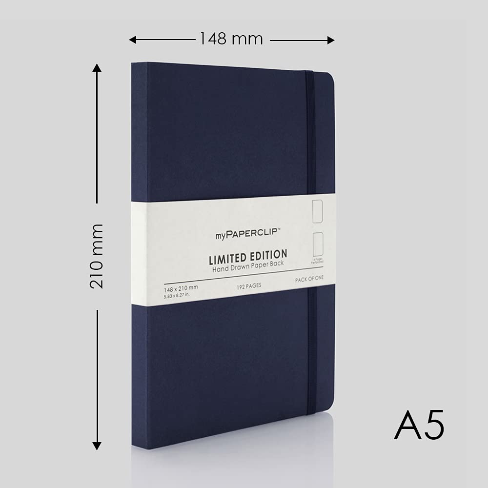 myPAPERCLIP Limited Edition A5 Plain Notebook | 192 Pages, 100 GSM, Soft Cover, A5 (5.83 × 8.27 in)