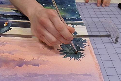 Creative Mark Artist Leaning Bridge - 18 Inches Clear Acrylic Wrist Rest - Steady Hand Drawing