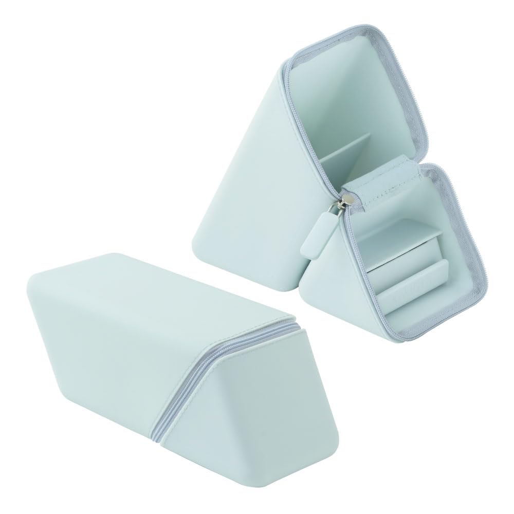 Sonic Kakusta Portable Pen Stand Wide with Drawer Light Blue FD-2045-LB