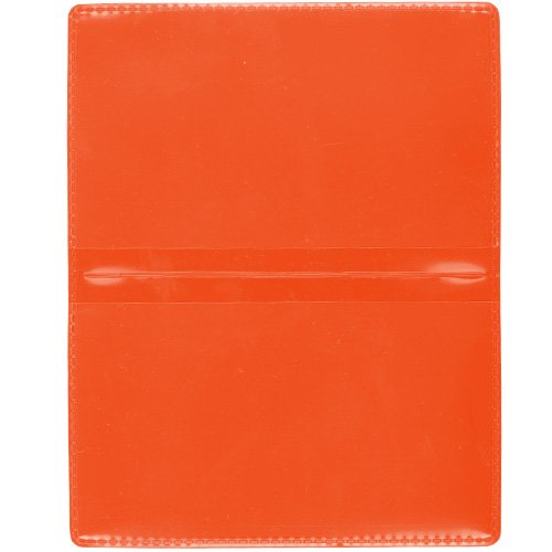 STORE SMART - Orange Folding Business Card Holders - 10 Pack - Polypropylene Plastic (RPP2915O-10)