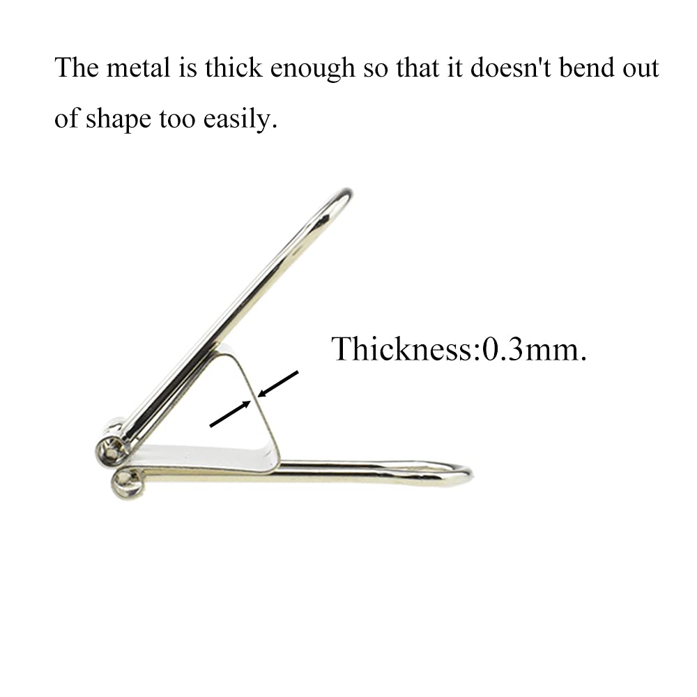 HAHIYO Binder Clips Paper Clamps Spring Steel Sturdy Small 0.75 inches Width 0.2 Inch Capacity No