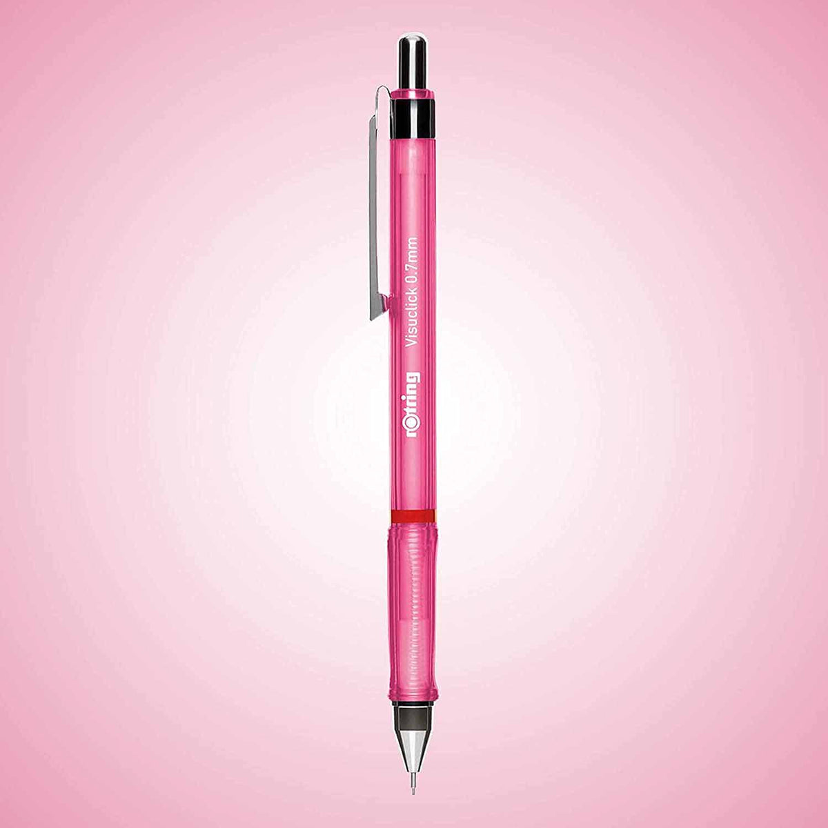 rOtring Visuclick Mechanical Pencil | 0.7 mm | 2B Lead | Lively Pink Barrel | 12 Count