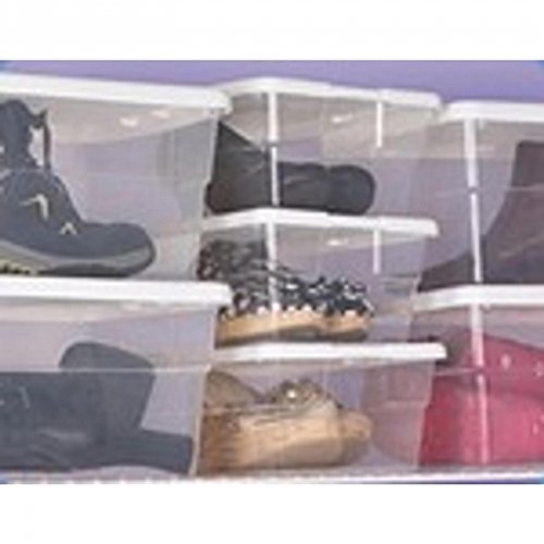 STERILITE Storage Box 13.5" X 8.3" X 4.8", 6 Qt. Clear - Pack of 12