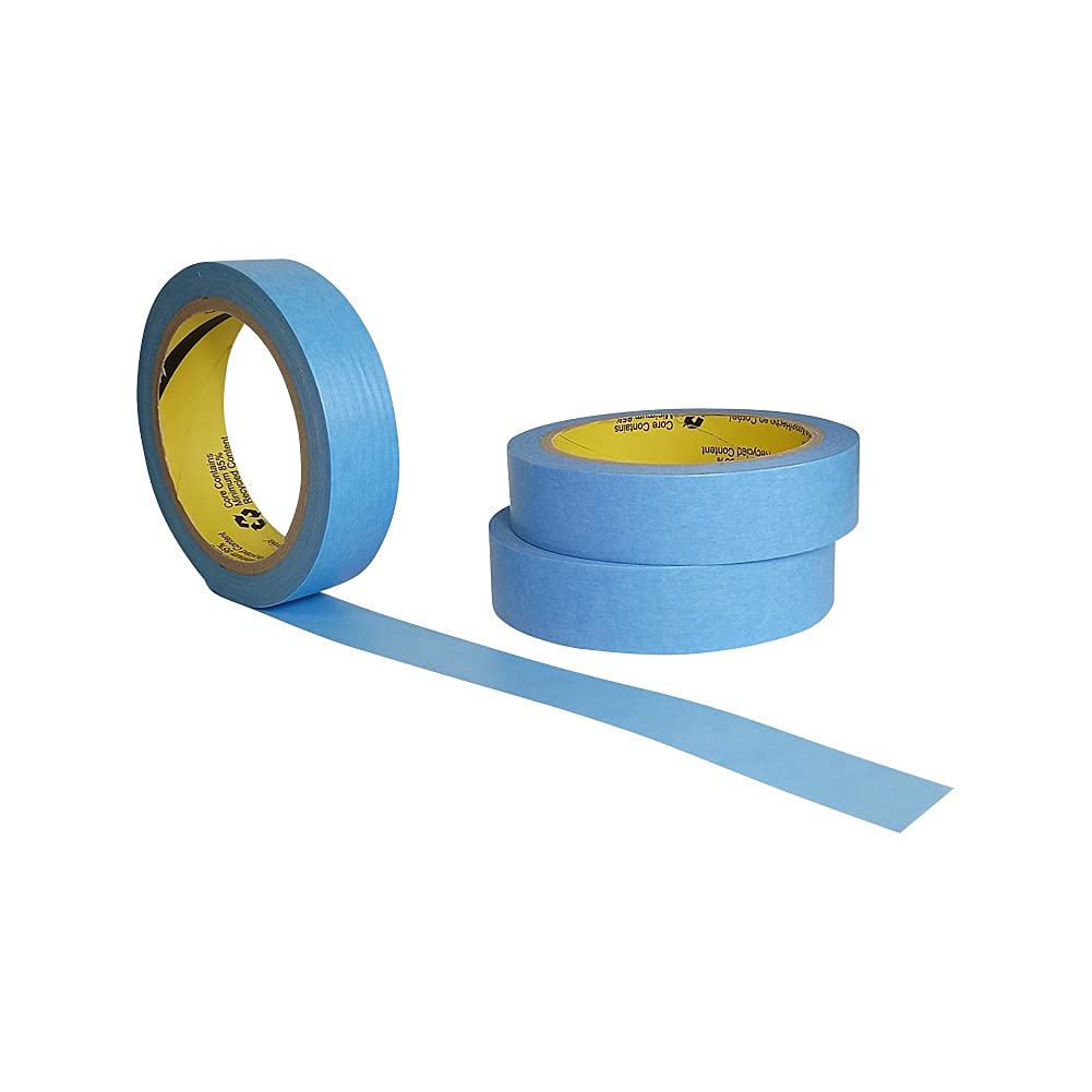 Blue Painters Washi Tape Set - 3 Rolls Multi Size Pack - Delicate Surfaces - No Residue Masking