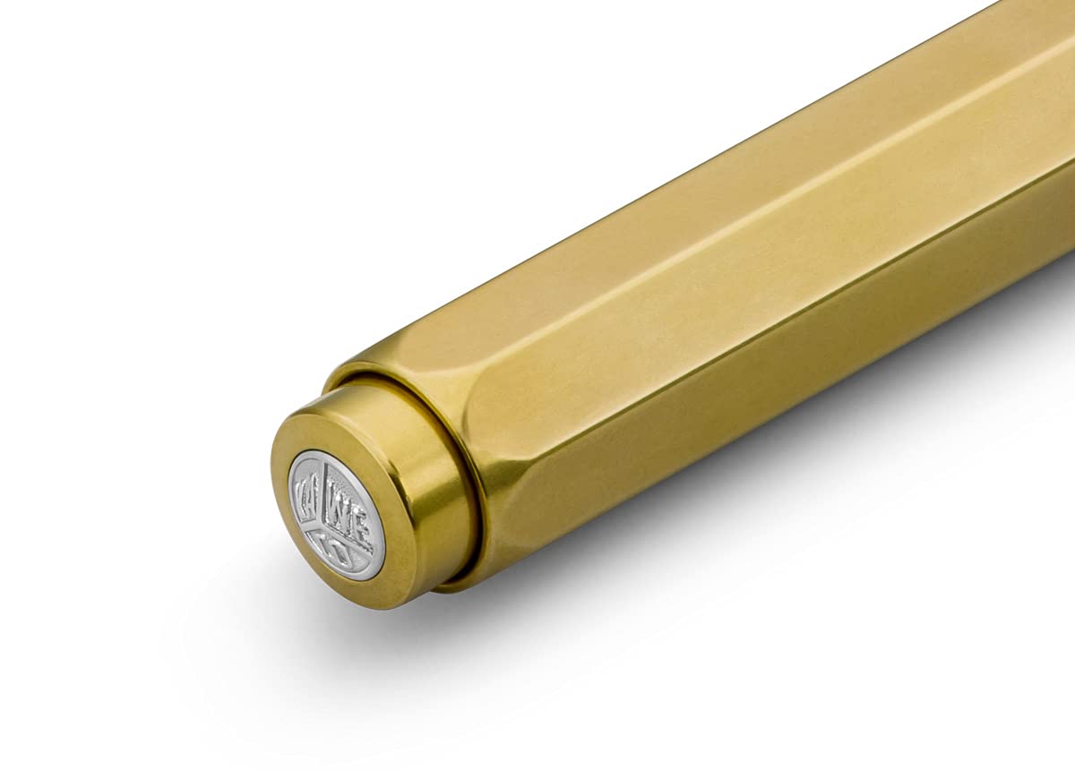 Kaweco BRASS SPORT Ball Pen I Retractable Ballpoint Pen with Standard D1 Refills in a nostalgic Tin