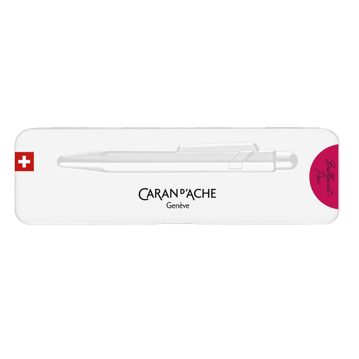 Caran D'ache 849 Pop Line Fluo Purple Ballpoint Pen with Metal Box (849.590)