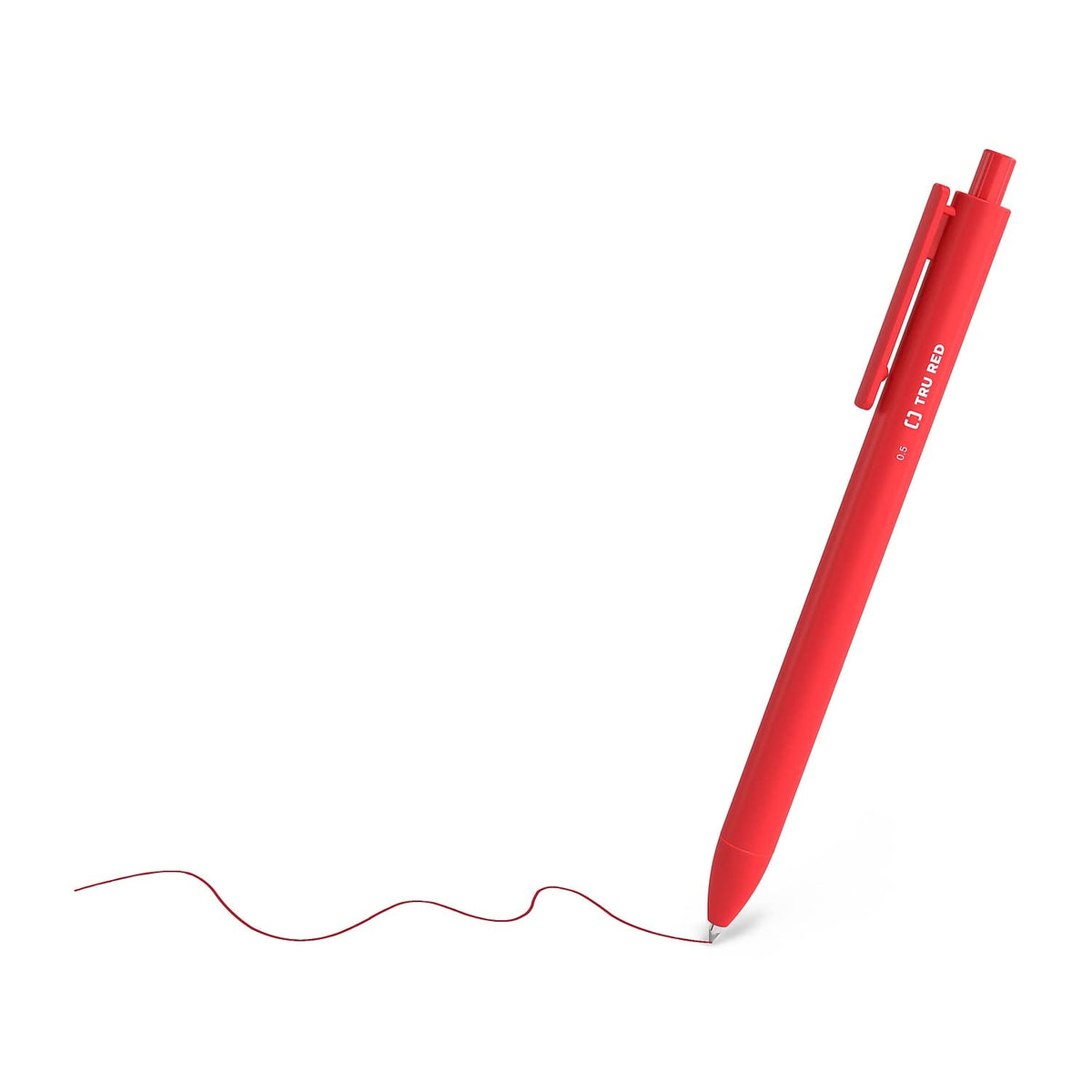 TRU RED Retractable Gel Pens, Fine 0.5mm, Assorted Ink, 24-Pack