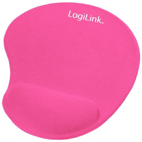 Logilink Mauspad mit Silikon - Handauflage -Pink